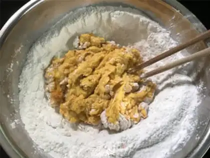 Make Pumpkin rice round step 2