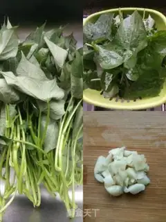 Make Clear the red potato leaves step 0