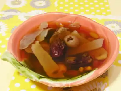 Make "Red dates, red bean lotion soup." step 3