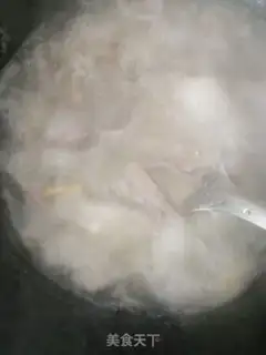 Make Porridge, pork, tofu soup step 2