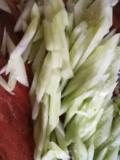 Make Cucumber tofu step 0
