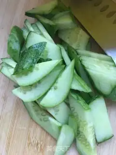 Make Leafseed oil cucumber liver step 2