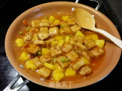 Make Pineapple sweet tofu step 5