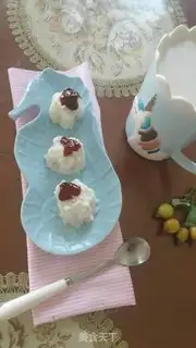 Make Milk and blueberries step 5