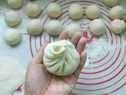 Make Fresh mushroom pork buns step 10