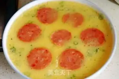 Make Sweet corn ham eggs step 4
