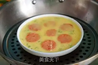 Make Sweet corn ham eggs step 5
