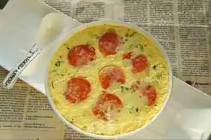 Make Sweet corn ham eggs step 7