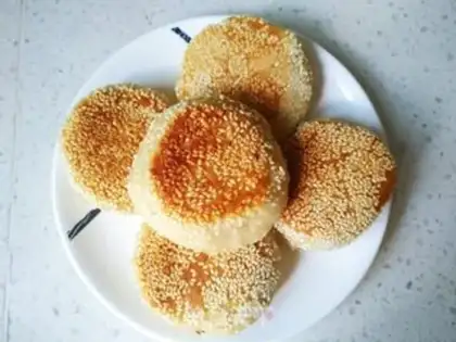 Make Souffle sesame pancakes step 25