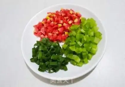 Make Carrot meat for rice step 1