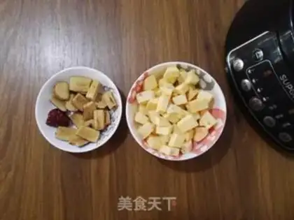 Make Peaches and potatoes step 1