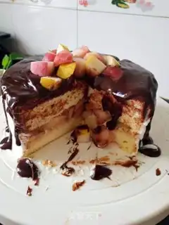 Make Chocolate noodle cake step 6