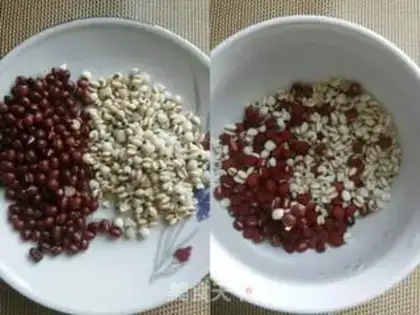 Make Red bean lily rice soup step 0