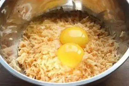 Make Red potato eggcake step 1