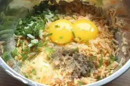 Make Red potato eggcake step 2