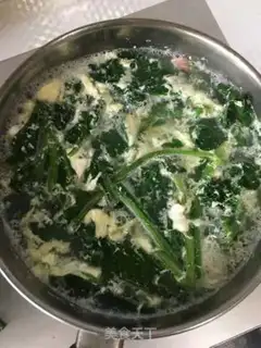 Make Spinach egg soup step 5