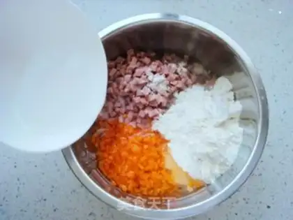 Make Fresh sausage carrot pancakes step 3