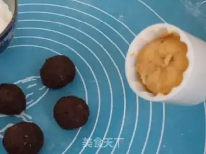 Make Bean-sand pumpkin ice-skin mooncake step 9