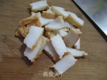 Make Fish tofu fried Dutch beans step 1