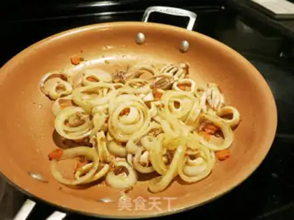 Make Curry squid onions step 7