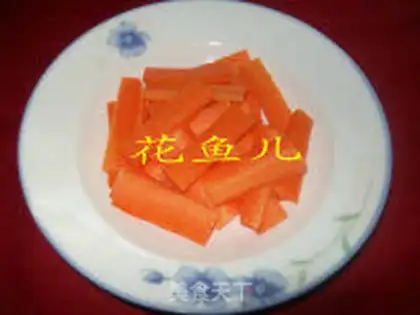 Make Squid octopus carrots for Dutch beans step 1