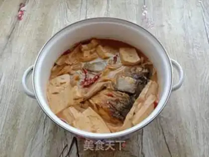 Make Tofu-cooked fish head step 13