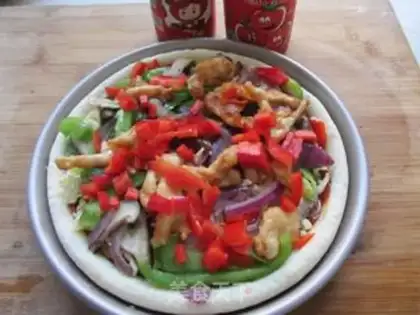 Make Sweet chicken pepper pizza step 10