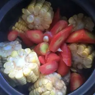 Make ♪ Sea-banded corn bouquet soup ♪ step 5