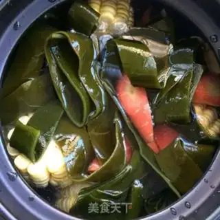 Make ♪ Sea-banded corn bouquet soup ♪ step 6