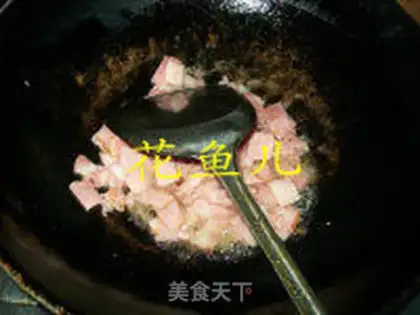 Make Bacon egg fried rice step 5