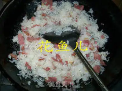 Make Bacon egg fried rice step 6