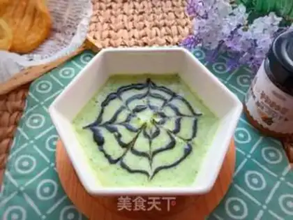 Make Mashed mashed mashed milk and blue flowers step 10