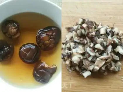 Make A meat bun with mushrooms step 1