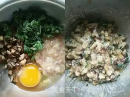 Make A meat bun with mushrooms step 3
