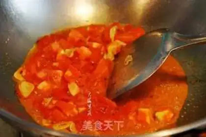 Make Crab fried tomatoes step 6