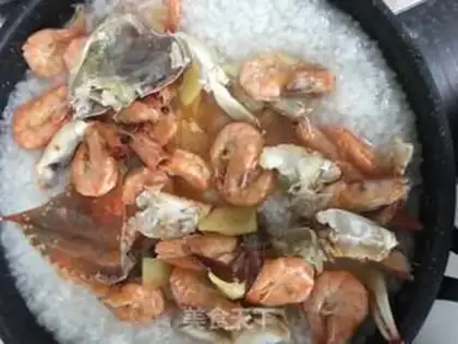 Make Seafood congee step 6