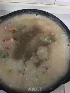 Make Seafood congee step 9