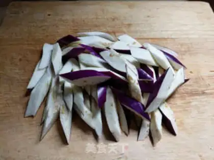 Make Salt fish eggplant step 2