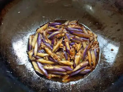 Make Salt fish eggplant step 8