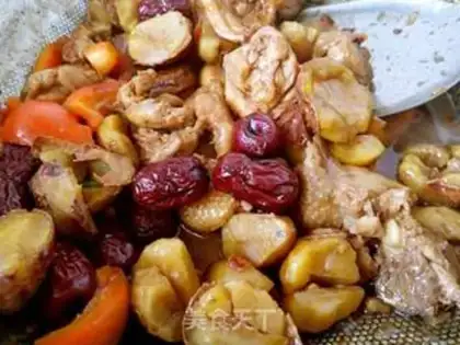 Make Red-tree chestnut chicken step 8