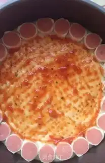 Make Bacon ham pizza step 10
