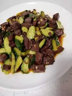 Make A cucumber with duck blood step 3