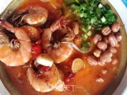 Make Spicy shrimp rice powder step 9