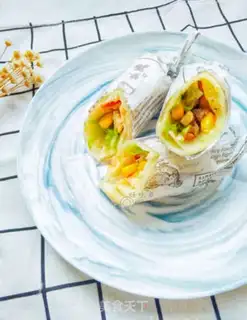 Make Chicken vegetable burrito step 24