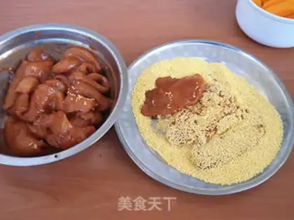 Make Chicken steamed pumpkin step 9