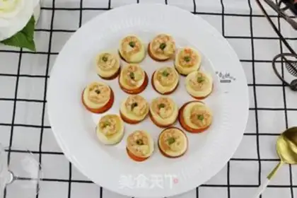 Make Japanese tofu steamed shrimp step 5