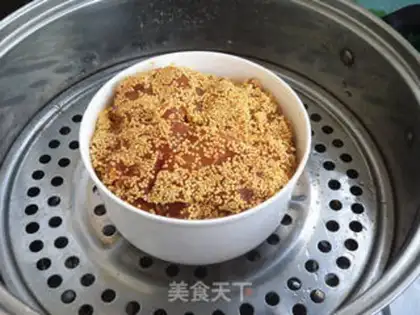 Make Chicken steamed pumpkin step 11