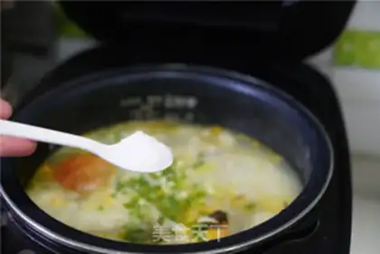Make Fishball crab congee step 6