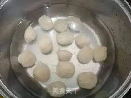 Make Fishballs for mushrooms step 4