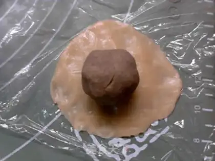 Make Milk and chestnut mooncake step 7